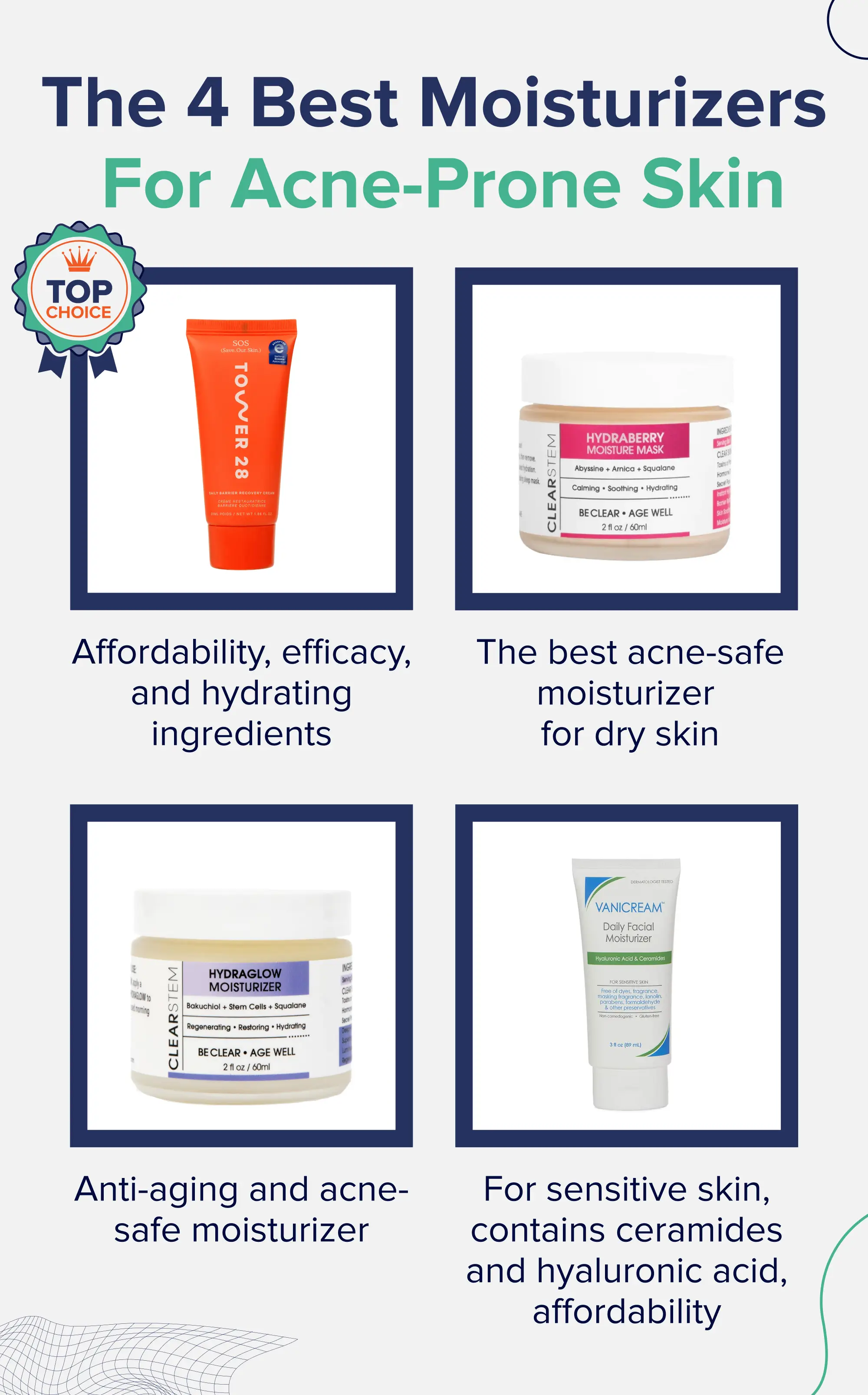 The 4 Best Moisturizers for Acne-Prone Skin